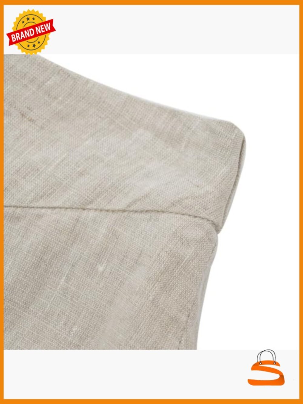 100% Linen High Rise Ruffle Mini Skirt A-Line Summer - Picture 5 of 6